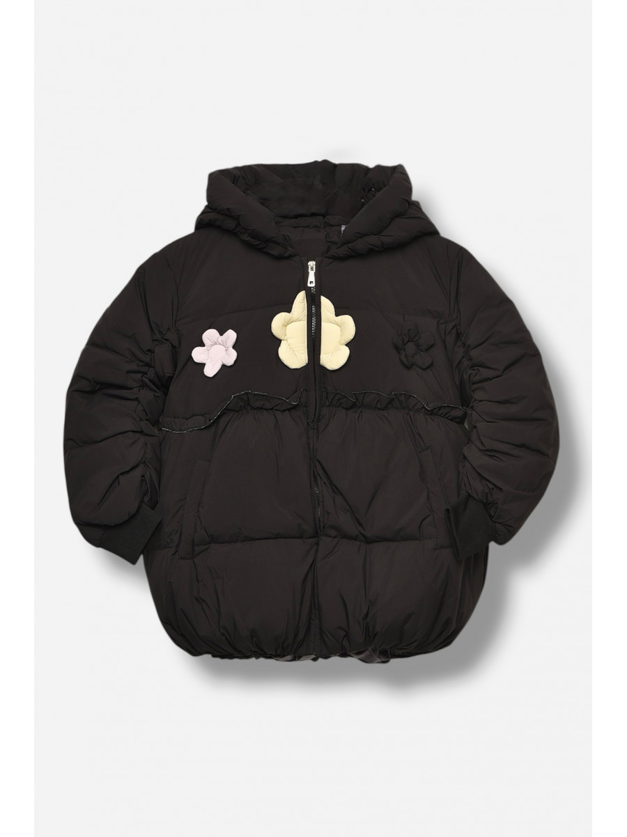 Куртка дитяча для дівчинки демісезонна чорного кольору 2317 207916C