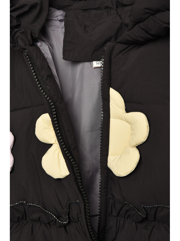 Куртка дитяча для дівчинки демісезонна чорного кольору 2317 207916C