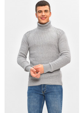 Гольф чоловічий однотонний акрил сірого кольору 207917C