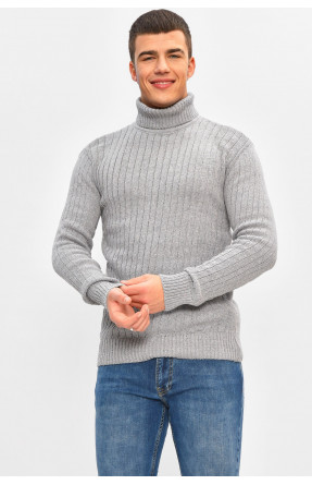 Гольф чоловічий однотонний акрил сірого кольору 207917C