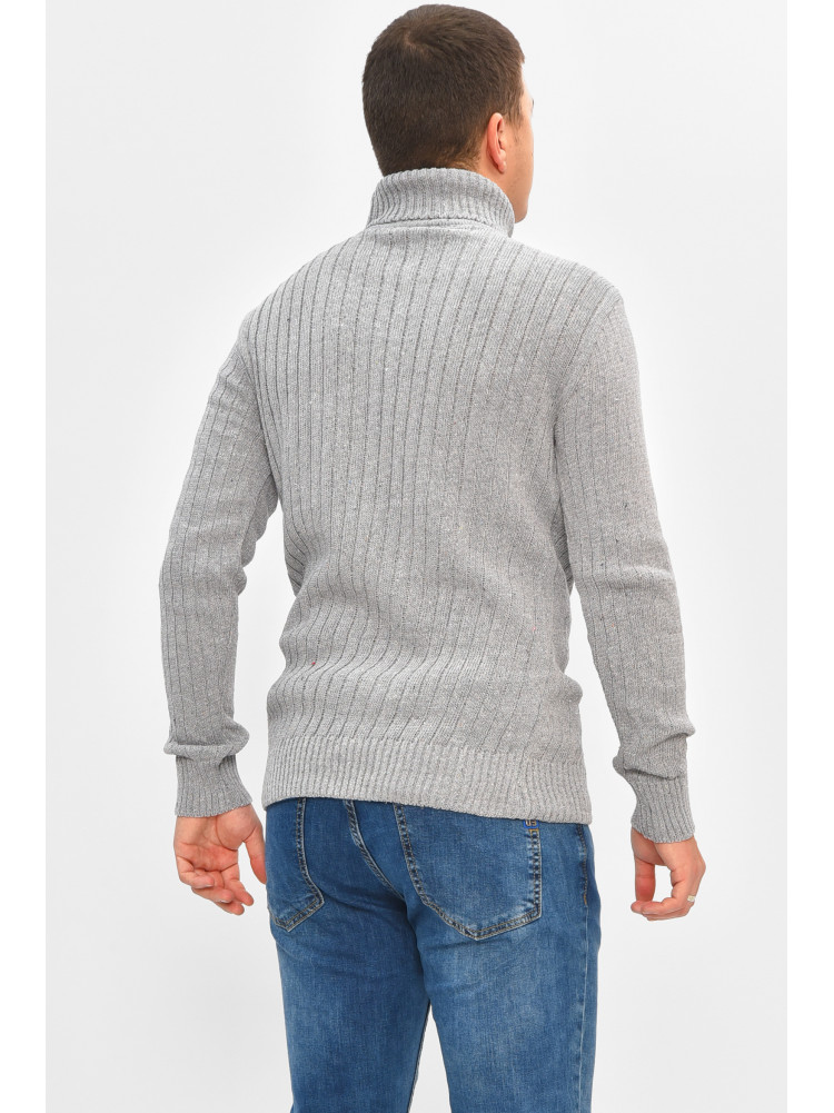 Гольф мужской однотонный акрил серого цвета 207917C