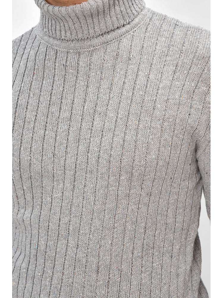 Гольф мужской однотонный акрил серого цвета 207917C