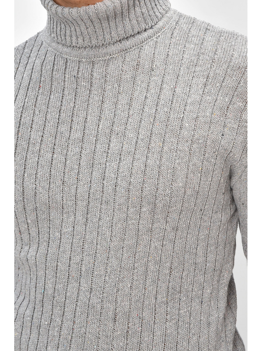 Гольф мужской однотонный акрил серого цвета 207917C