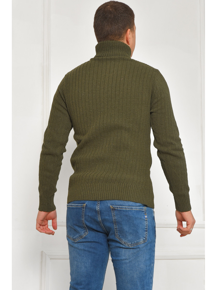 Гольф мужской однотонный акрил цвета хаки 207918C