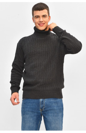 Гольф чоловічий однотонний акрил темно-сірого кольору 57111 207919C