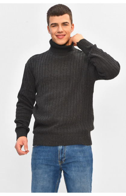 Гольф мужской однотонный акрил темно-серого цвета 57111 207919C Гольф мужской однотонный акрил темно-серого цвета 57111 207919C