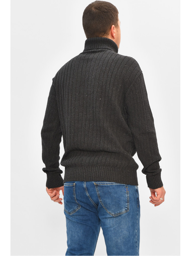 Гольф мужской однотонный акрил темно-серого цвета 57111 207919C