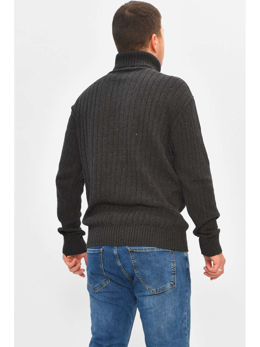 Гольф мужской однотонный акрил темно-серого цвета 57111 207919C