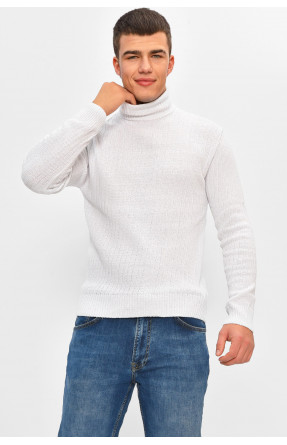 Гольф чоловічий однотонний акрил білого кольору 57121 207920C