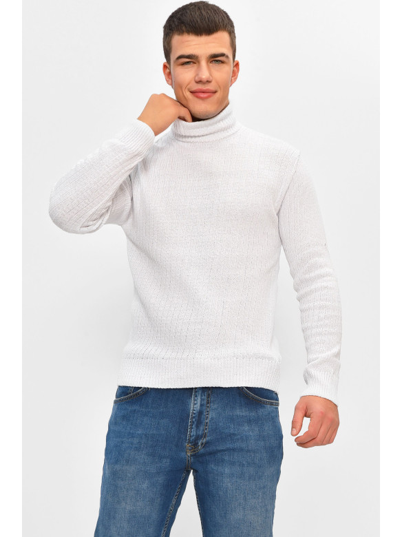 Гольф мужской однотонный акрил белого цвета 57121 207920C