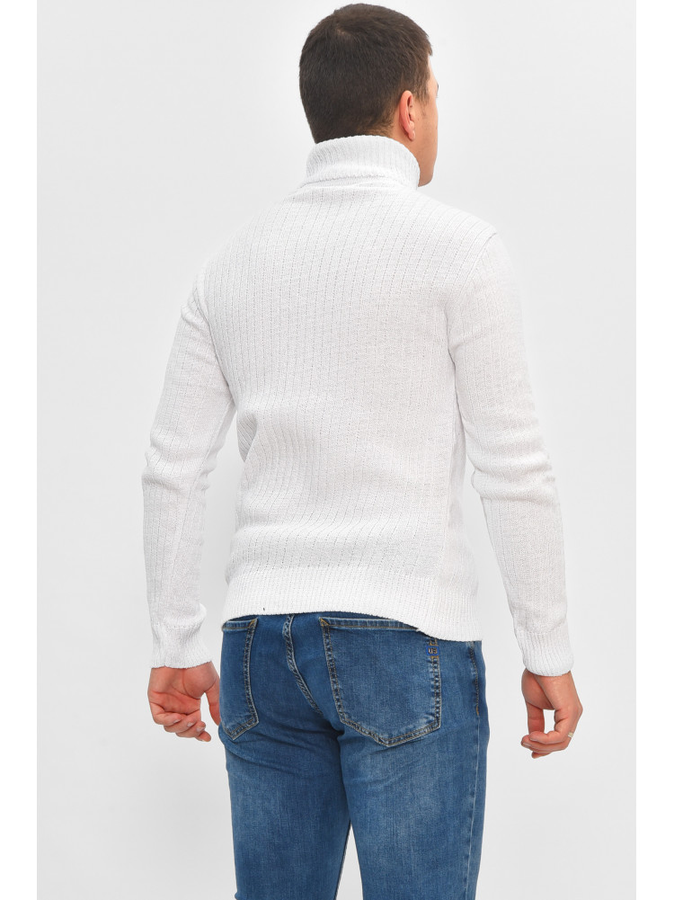 Гольф мужской однотонный акрил белого цвета 57121 207920C