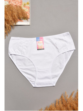 Трусы женские полубатальные белого цвета 018 207922C