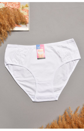 Трусы женские полубатальные белого цвета 018 207922C