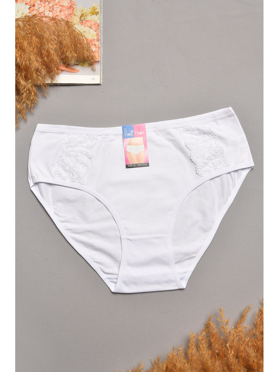 Трусы женские полубатальные белого цвета 018 207922C