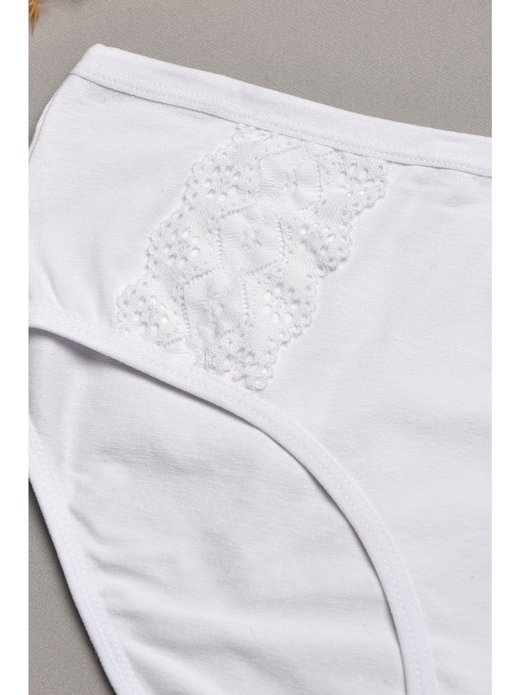 Трусы женские полубатальные белого цвета 018 207922C