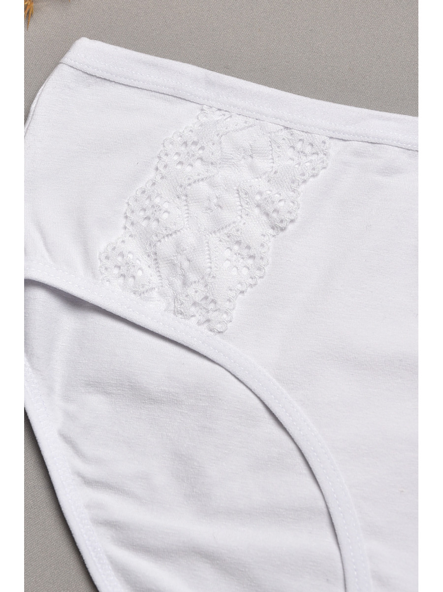 Трусы женские полубатальные белого цвета 018 207922C
