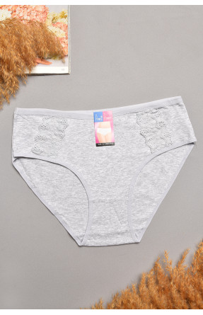 Трусы женские полубатальные светло-серого цвета 018 207923C