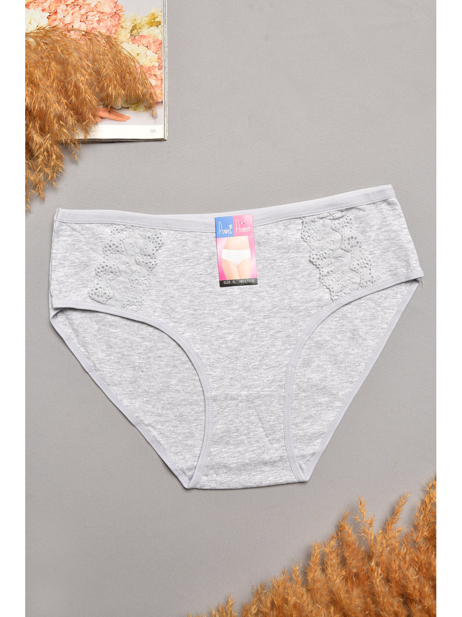 Трусы женские полубатальные светло-серого цвета 018 207923C