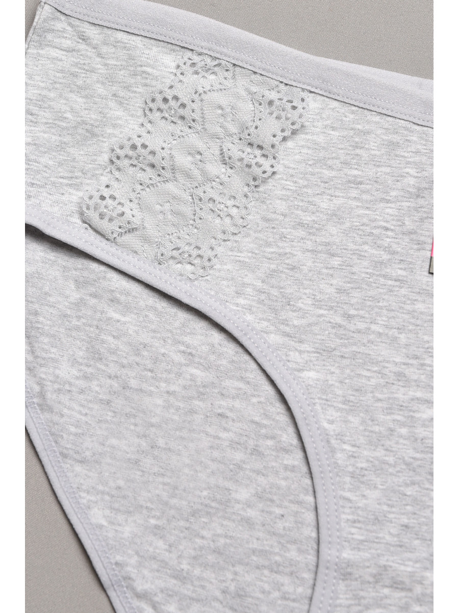 Трусы женские полубатальные светло-серого цвета 018 207923C