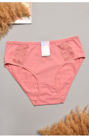 Трусы женские полубатальные темно-розового цвета 018 207924C