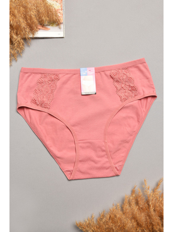 Трусы женские полубатальные темно-розового цвета 018 207924C