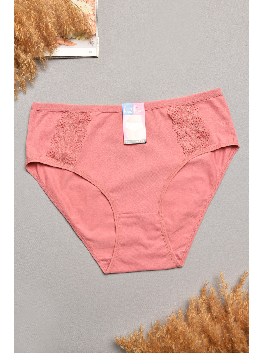 Трусы женские полубатальные темно-розового цвета 018 207924C