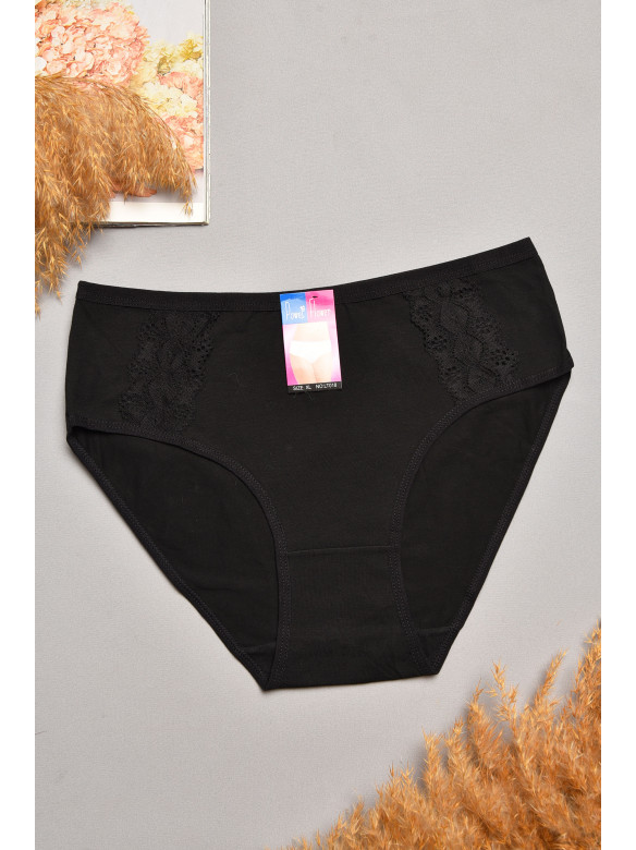 Трусы женские полубатальные черного цвета 018 207926C