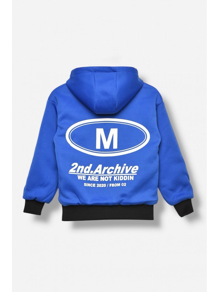 Куртка дитяча для хлопчика двостороння чорно-синього кольору 21А-51 207927C