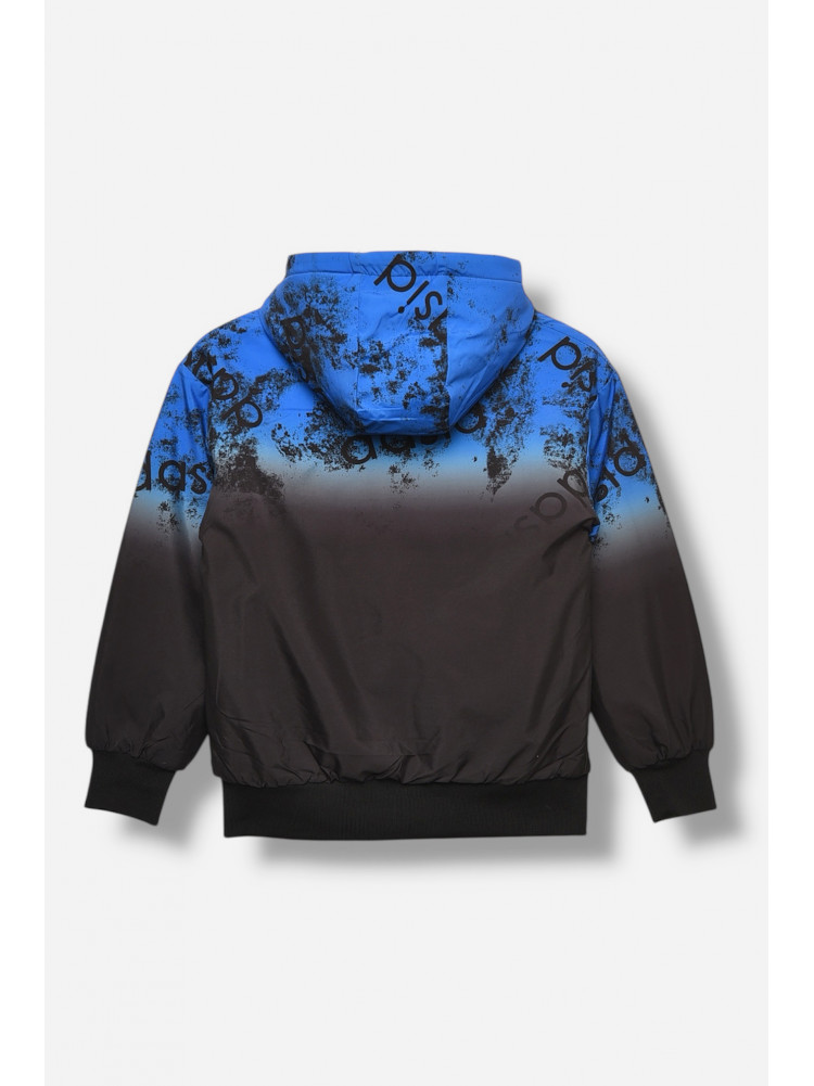 Куртка дитяча для хлопчика двостороння чорно-синього кольору 21А-29 207928C