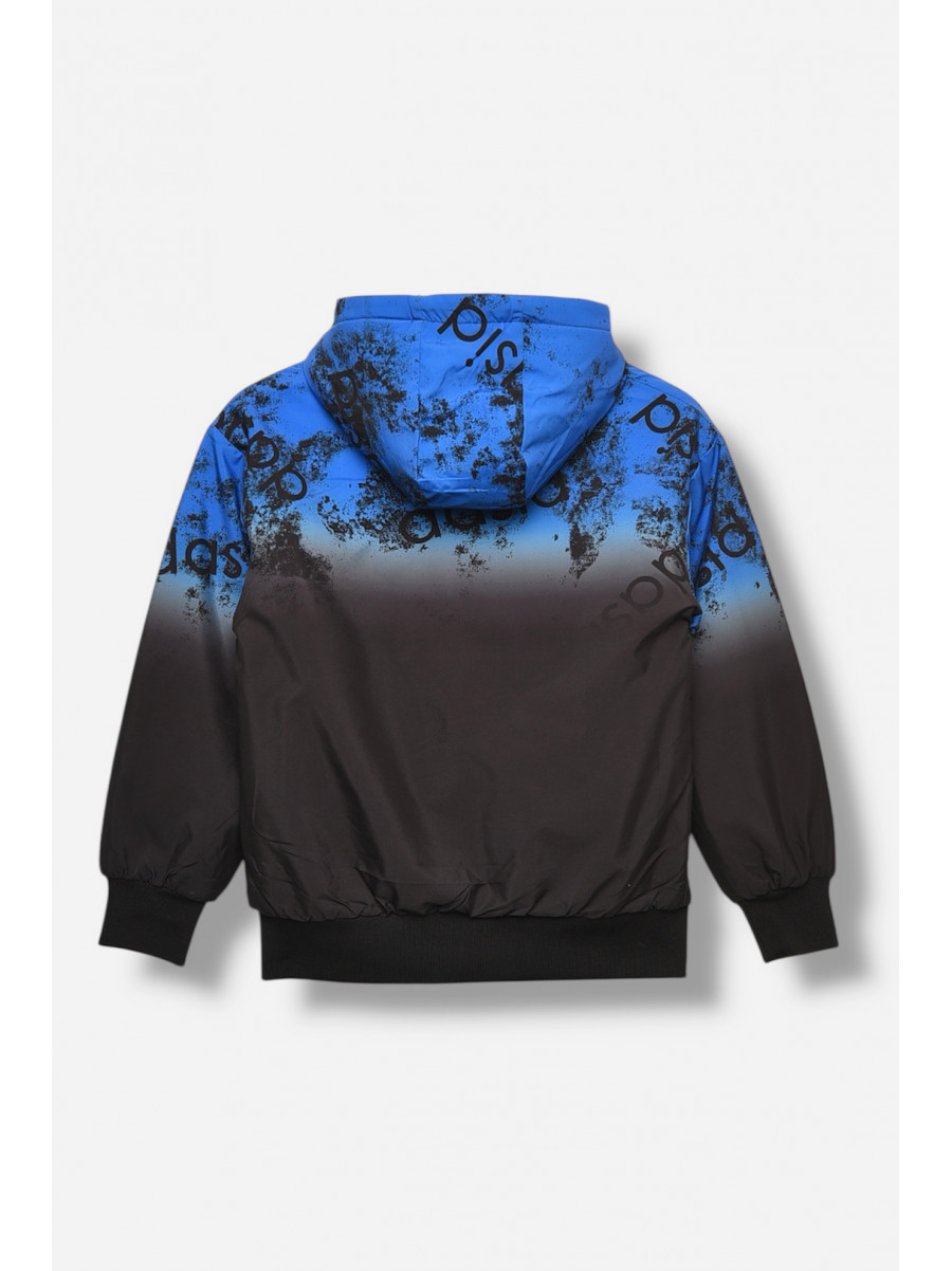 Куртка дитяча для хлопчика двостороння чорно-синього кольору 21А-29 207928C