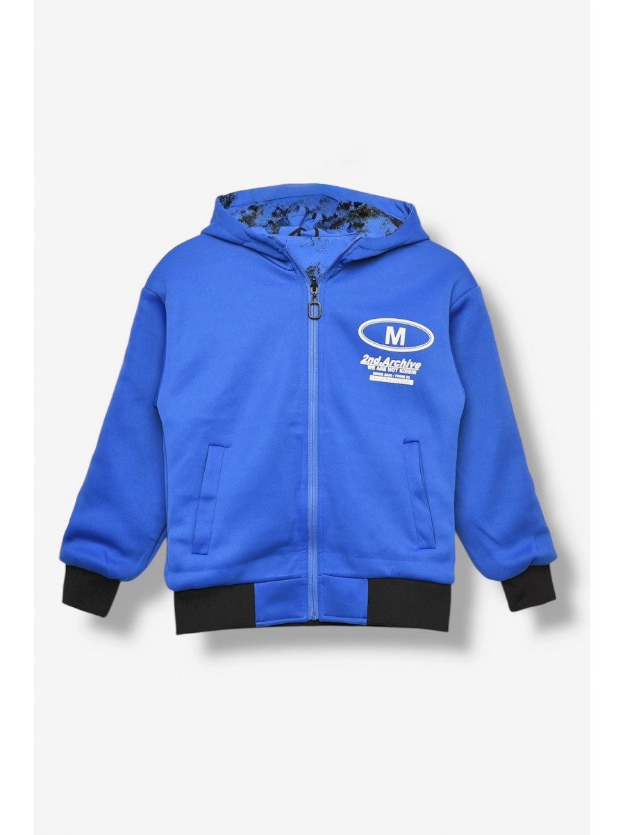 Куртка дитяча для хлопчика двостороння чорно-синього кольору 21А-29 207928C