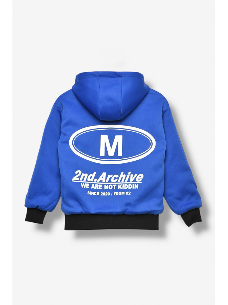 Куртка дитяча для хлопчика двостороння чорно-синього кольору 21А-29 207928C