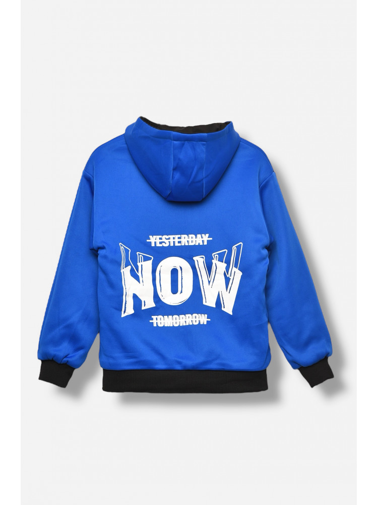 Куртка підліткова для хлопчика двостороння чорно-синього кольору. 21А-52 207932C