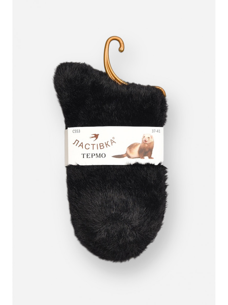 Носки женские норка черного цвета с553 207933C
