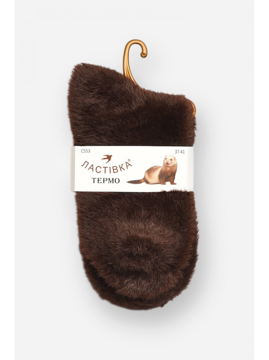 Носки женские норка коричневого цвета с553 207934C