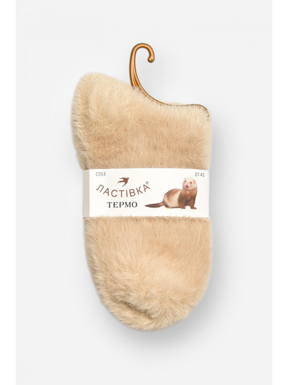 Носки женские норка бежевого цвета с553 207935C