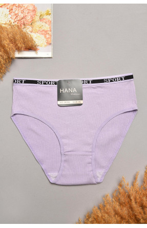 Трусы женские полубатальные в рубчик сиреневого цвета 38294 207936C
