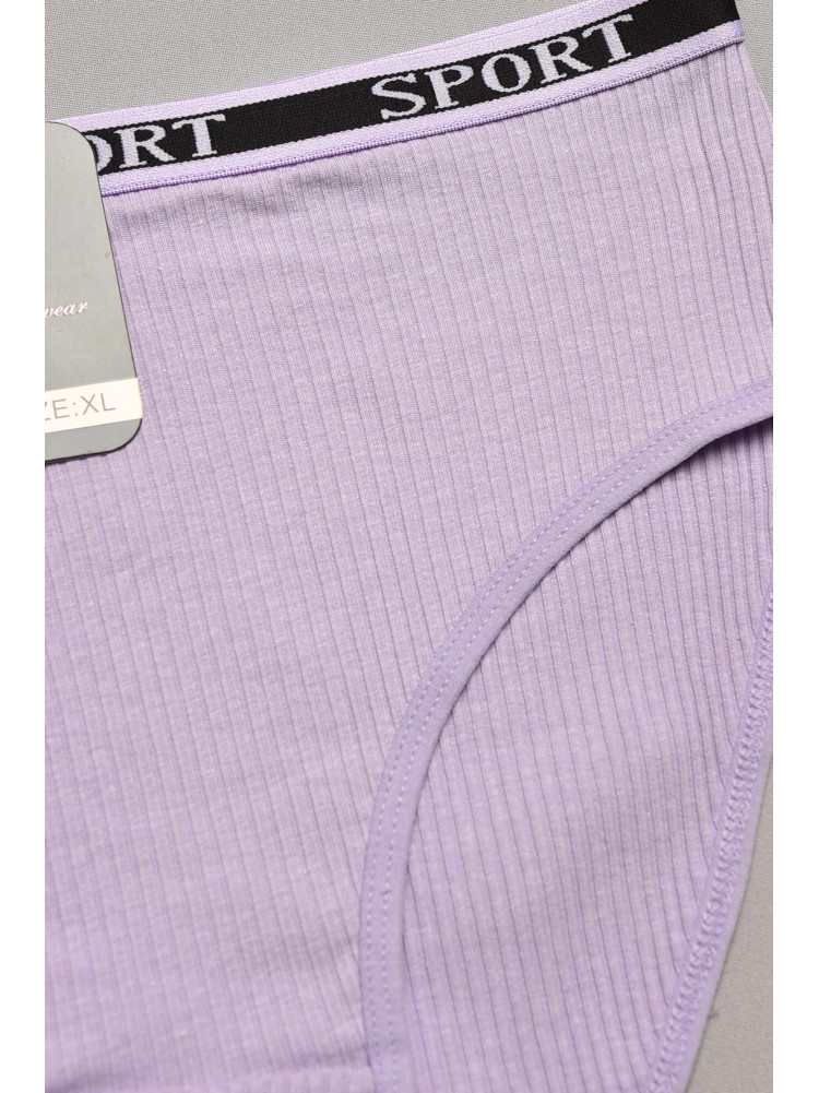 Трусы женские полубатальные в рубчик сиреневого цвета 38294 207936C