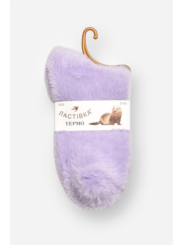 Носки женские норка фиолетового цвета с553 207938C