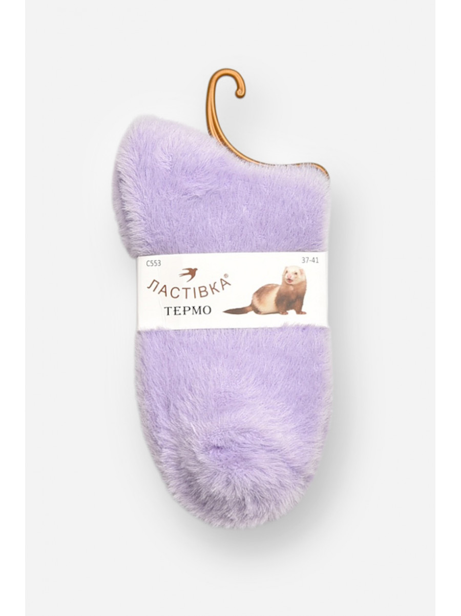 Носки женские норка фиолетового цвета с553 207938C