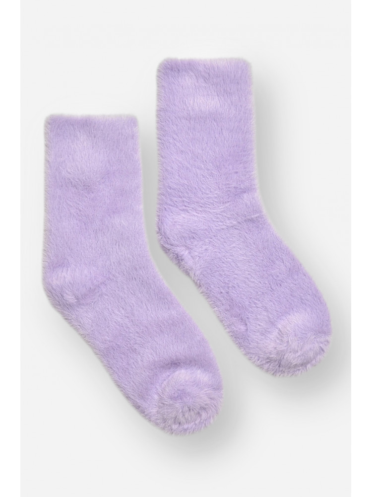 Носки женские норка фиолетового цвета с553 207938C