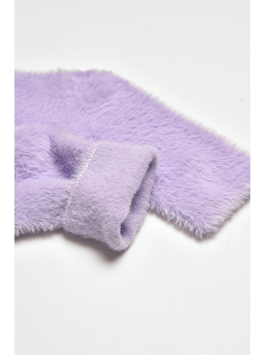 Носки женские норка фиолетового цвета с553 207938C