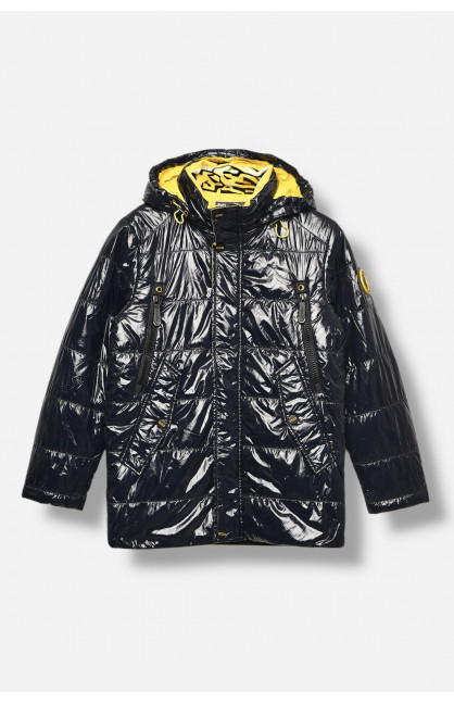 Куртка підліткова для хлопчика демісезонна темно-синього кольору 89188 207940C