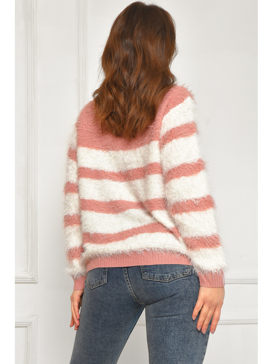 Свитер женский травка розового цвета а5333 207941C