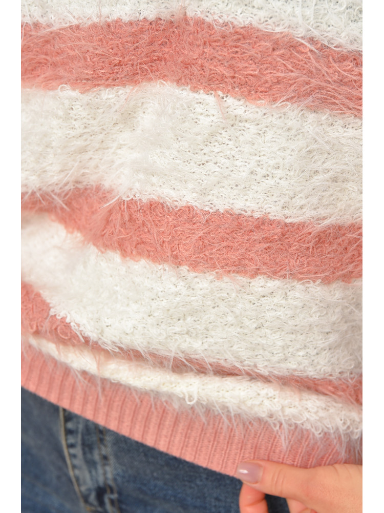 Свитер женский травка розового цвета а5333 207941C