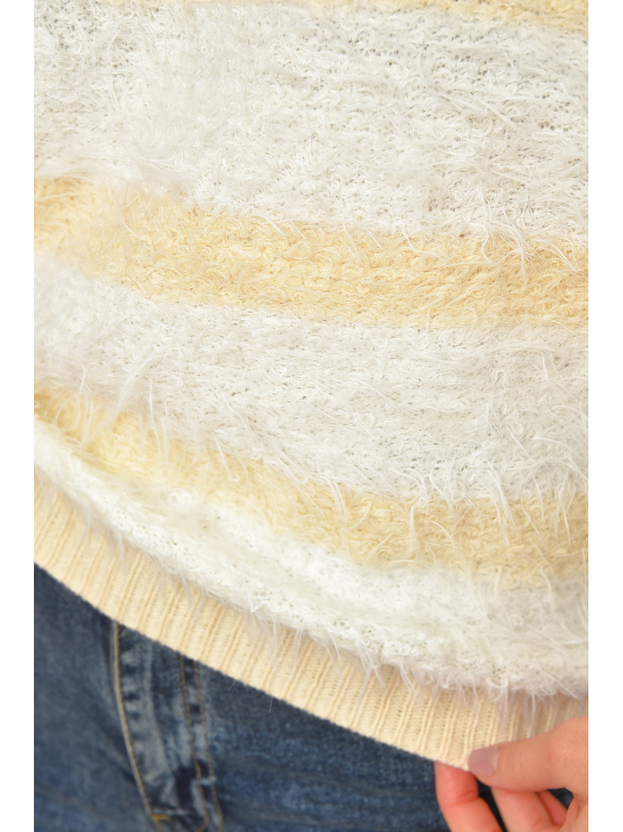 Свитер женский травка бежевого цвета а5333 207942C