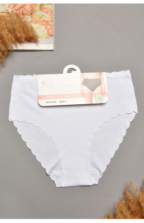Трусы женские полубатальные белого цвета 9725 207943C