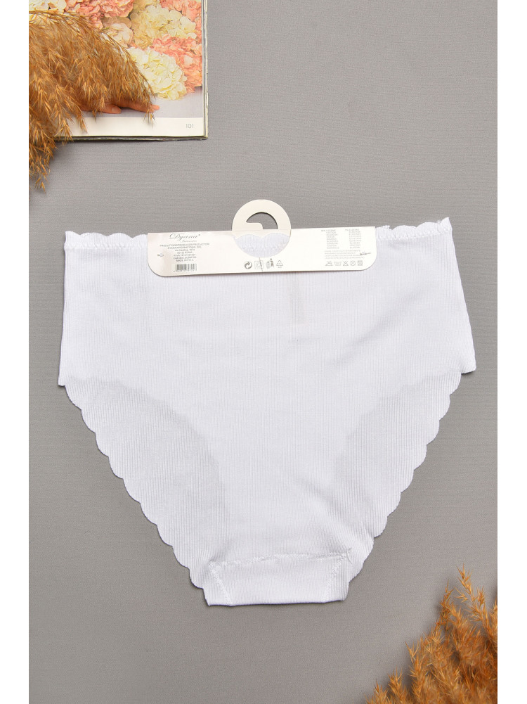 Трусы женские полубатальные белого цвета 9725 207943C