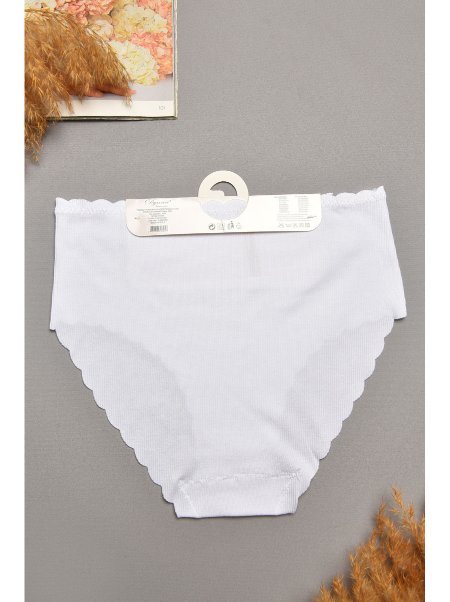 Трусы женские полубатальные белого цвета 9725 207943C