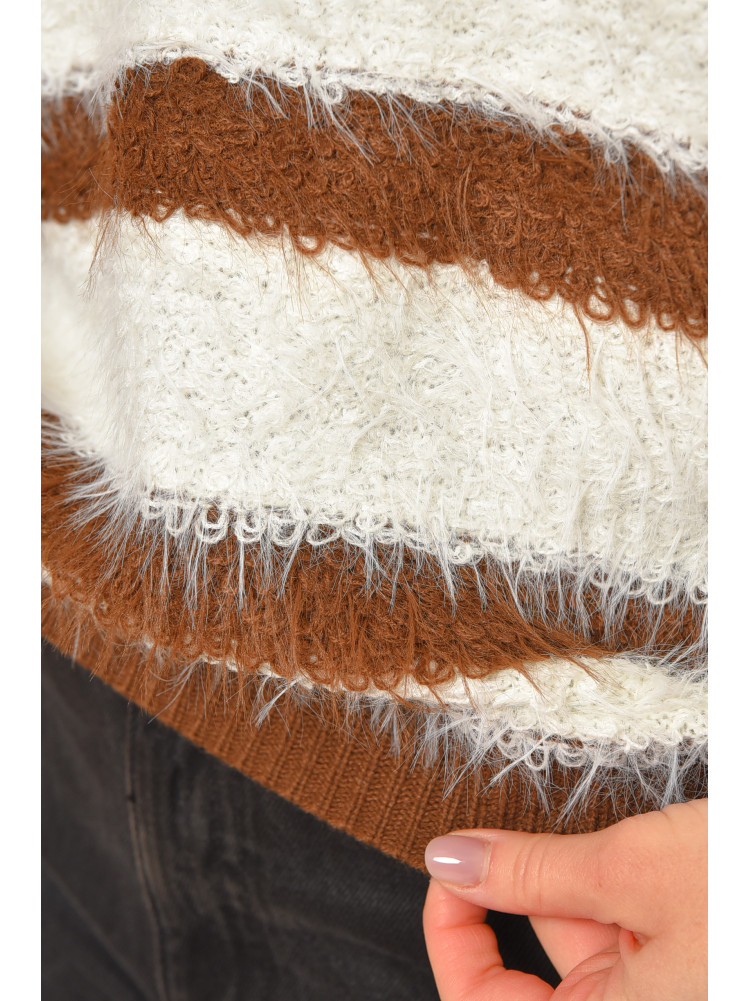 Свитер женский травка коричневого цвета а5333 207944C